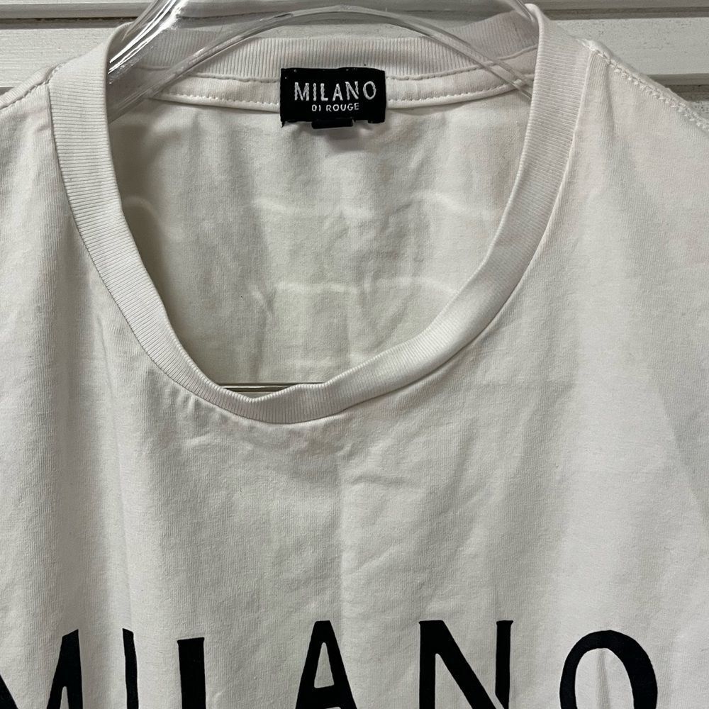 Milano Di Rouge White Men's T-Shirt - Picture 5 of 6